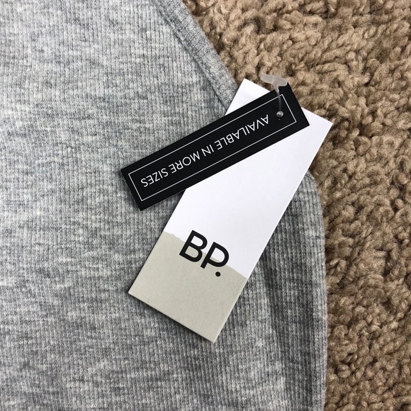 NWT BP gray ribbed v-neck bodysuit - Picture 4 of 5